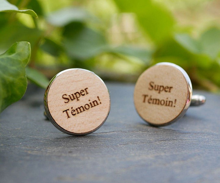 Manschettknappar cabochon fint tr&auml; 20mm anpassningsbar