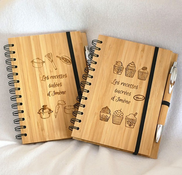 Anteckningsbok i tr&auml; K&ouml;ksrecept f&ouml;r personlig anpassning