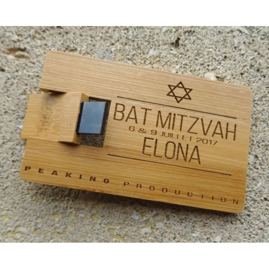32 GB USB-nyckel Karboniserat bambuträkort som kan personifieras med gravyr