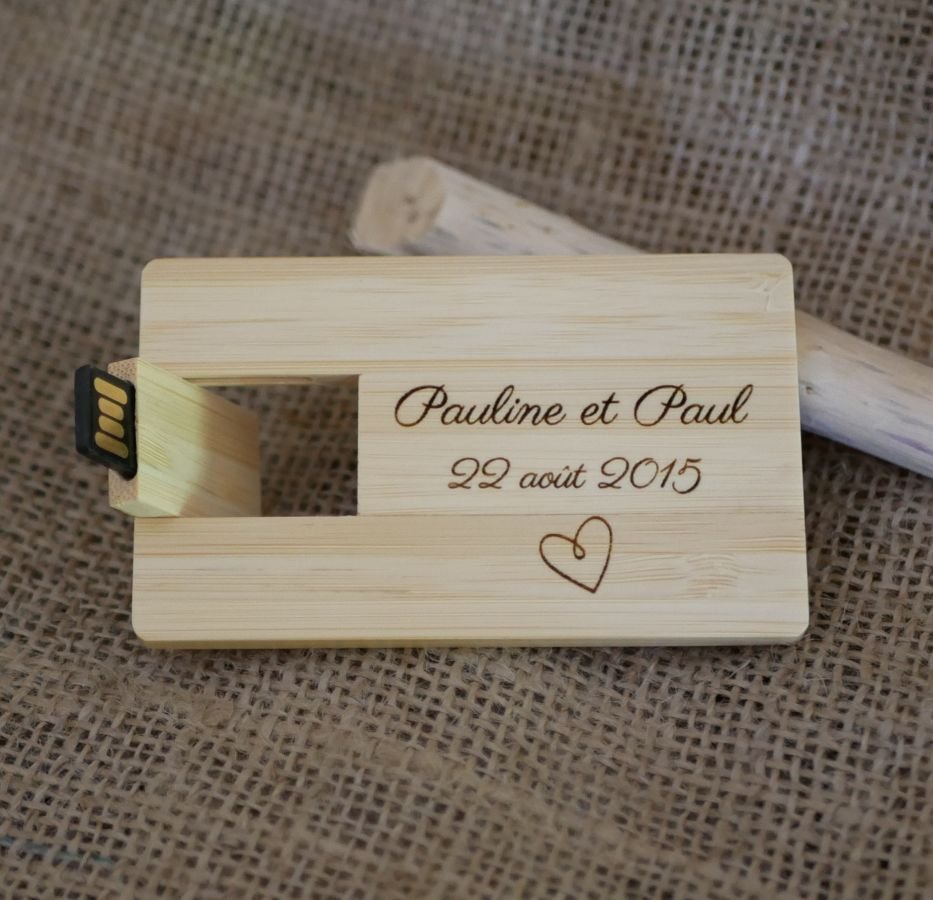 32 GB USB-nyckel Bamboo träkort som kan personifieras med gravyr