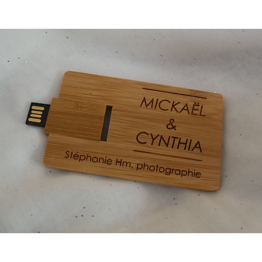 32 GB USB-nyckel Karboniserat bambuträkort som kan personifieras med gravyr