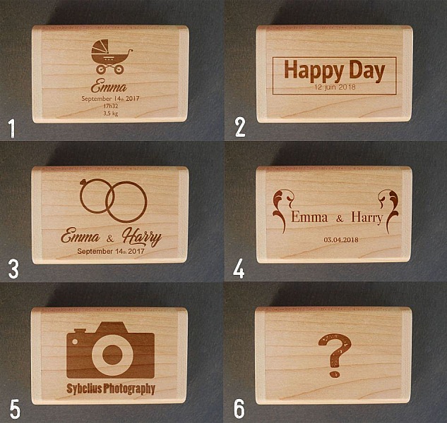 32 GB 3.0 USB-minne i r&ouml;tt tr&auml; i gravyrl&aring;da