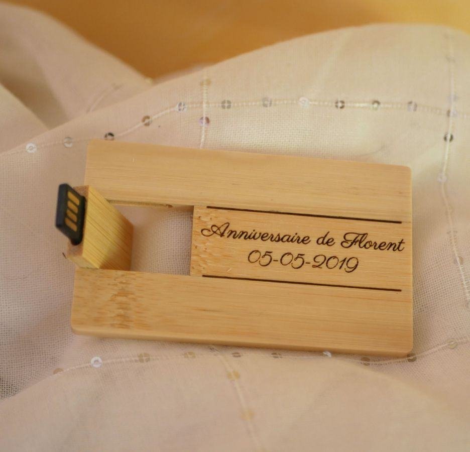 32 GB USB-nyckel Bamboo träkort som kan personifieras med gravyr