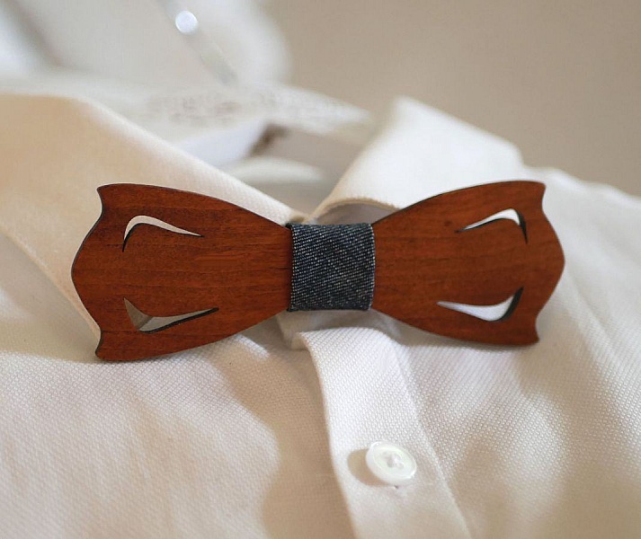 Tr&auml; trompe l'oeil band fluga f&ouml;r personlig anpassning