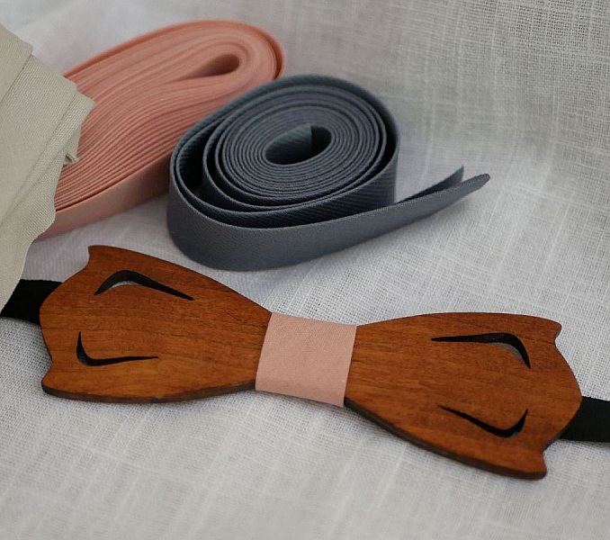 Tr&auml; trompe l'oeil band fluga f&ouml;r personlig anpassning