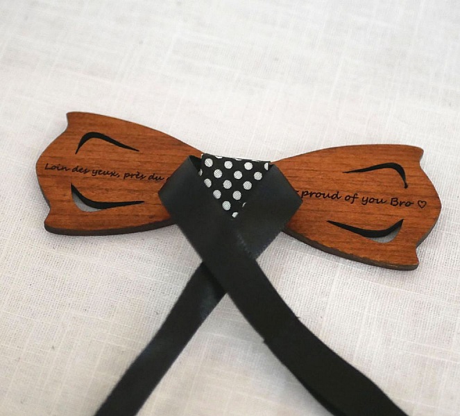 Tr&auml; trompe l'oeil band fluga f&ouml;r personlig anpassning