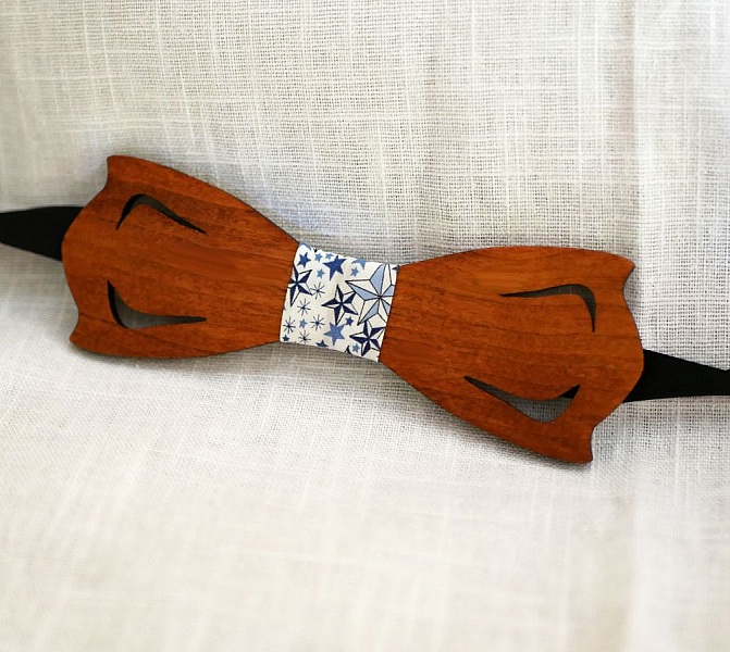 Tr&auml; trompe l'oeil band fluga f&ouml;r personlig anpassning