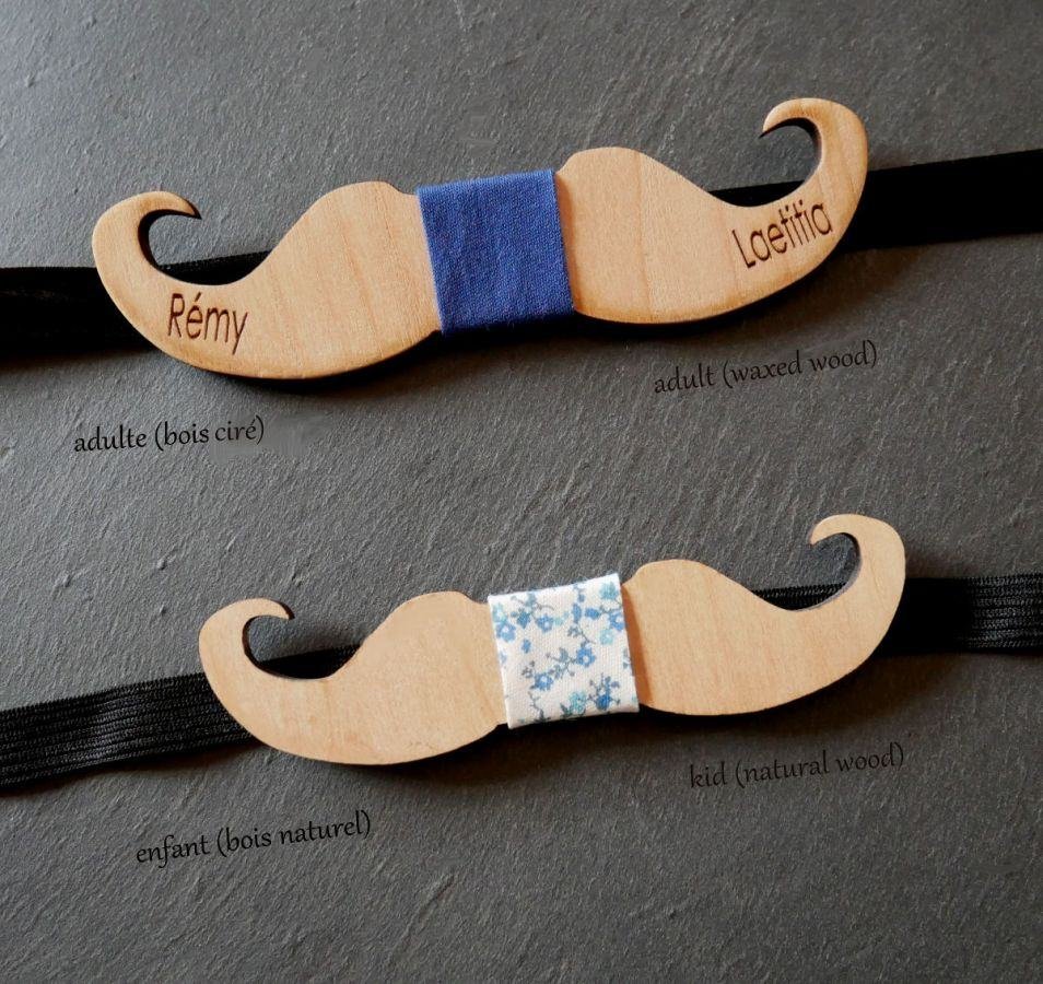 Träbågsbåge för barn Moustaches för personlig anpassning