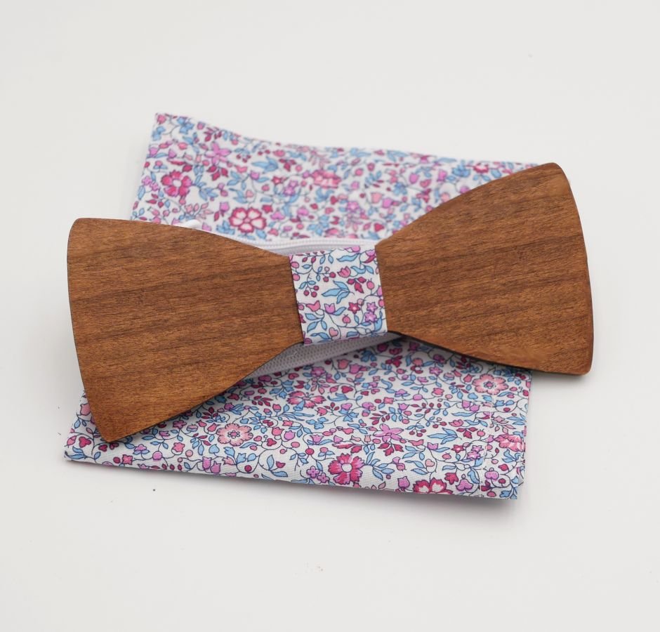 Liberty Katie clutch bag + scrunchie + träbåge