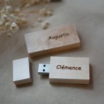 32 GB USB-nyckel i trä, rektangulär, som kan personifieras genom gravering