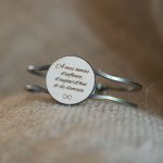 Armband i mässing och trä med anpassningsbar cabochon 