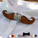 Träbågsbåge för barn Moustaches för personlig anpassning