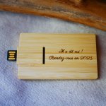 32 GB USB-nyckel Bamboo träkort som kan personifieras med gravyr