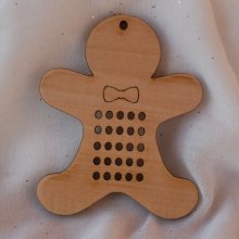 Julkaksgubbe i trä att brodera och dekorera själv 