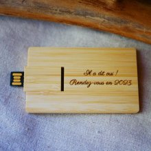 32 GB USB-nyckel Bamboo träkort som kan personifieras med gravyr