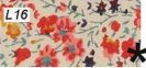 L16-Liberty Phoebe orange/blå blommor